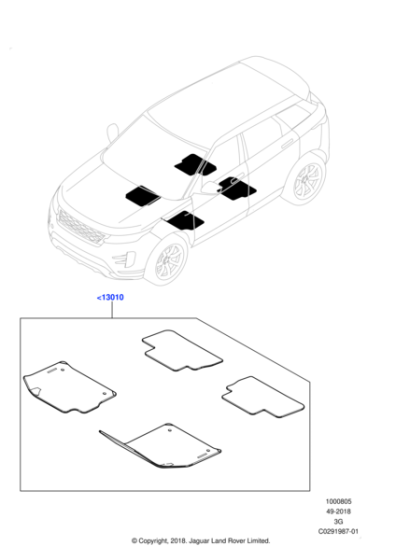 Rubber Mat Set - RHD, Manual