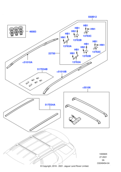 Roof Rail Ditch Finishers - Silver