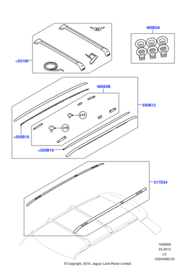 Roof Rail Ditch Finishers - Black