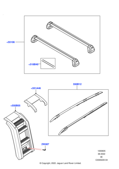 Roof Rails - 90, Gloss Black Finish