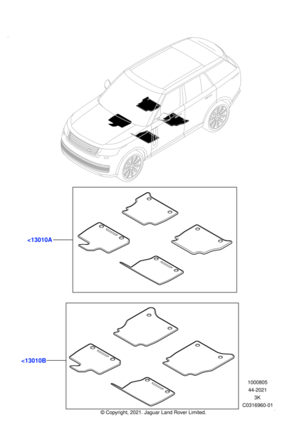 Dash trim kit, Range Rover & Land Rover Parts