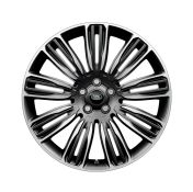 Alloy Wheel - 22" Style 9012, 9 split-spoke, Mid-Silver Diamond Turned finish