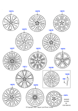 23" Alloy Wheel, Style 1074, 15-spoke Sparkle Silver