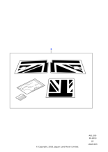 Union Flag Decals - Santorini Black