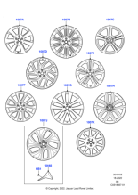 22" Alloy Wheel, Style 5131, Satin and Gloss Black