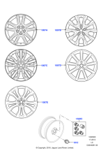 Alloy Wheel - 22" Style 5014, 5 split-spoke, Forged, Fully Painted with Low Gloss Black