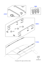 Roof Rail Ditch Finishers - Silver, Panoramic Roof, SWB