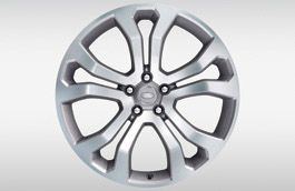 Alloy Wheel - 22" Style 5014, 5 split-spoke, Forged, Ceramic Polished Light Silver