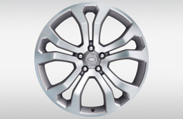 Alloy Wheel - 22" Style 5014, 5 split-spoke, Forged, Ceramic Polished Light Silver