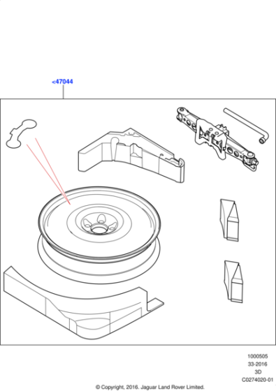 Space Saver Spare Wheel Kit - Coil Suspension