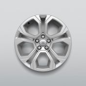 Alloy Wheel - 18" Style 5075, 5 split-spoke, Gloss Sparkle Silver