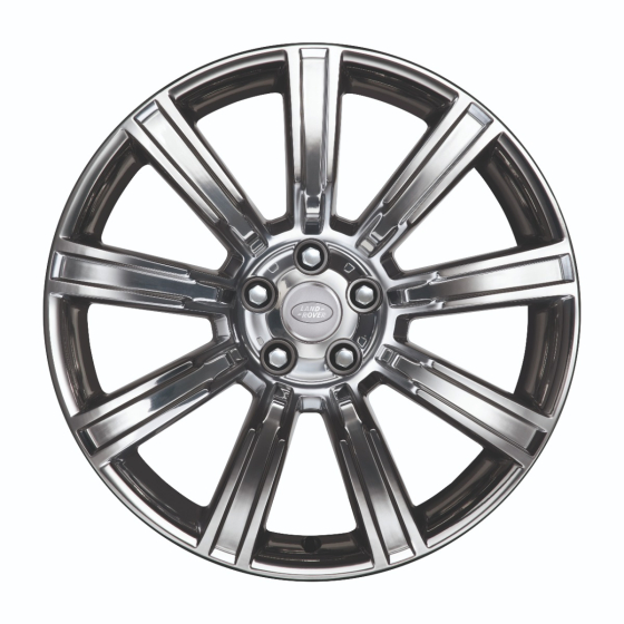 Alloy Wheel - 21" Style 9001, 9 spoke, Forged, Full Machine Polished 