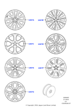 Alloy Wheel - 20" Style 6001, 6 spoke, Vibration Polished