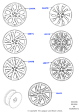 Land Rover Discovery 5 2017 Alloy Wheel - 20" Style 5011, 5 split-spoke, Sparkle Silver