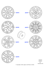 Alloy Wheel - 20" Style 5004, 5 split-spoke, Shadow Chrome