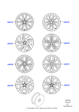 Alloy Wheel - 18" Style 5074, 5 split-spoke, Silver