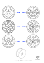 Alloy Wheel - 19" 7 Spoke, 'Style 704', with Sparkle Silver finish