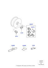 Land Rover Locking Wheel Nuts - Silver finish