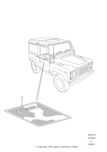 Loadspace Rubber Mat - without Third Row Seats, 110 SW