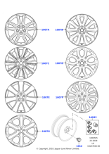 Range Rover 2013 Alloy Wheel - 20" Style 5002, 5 split-spoke