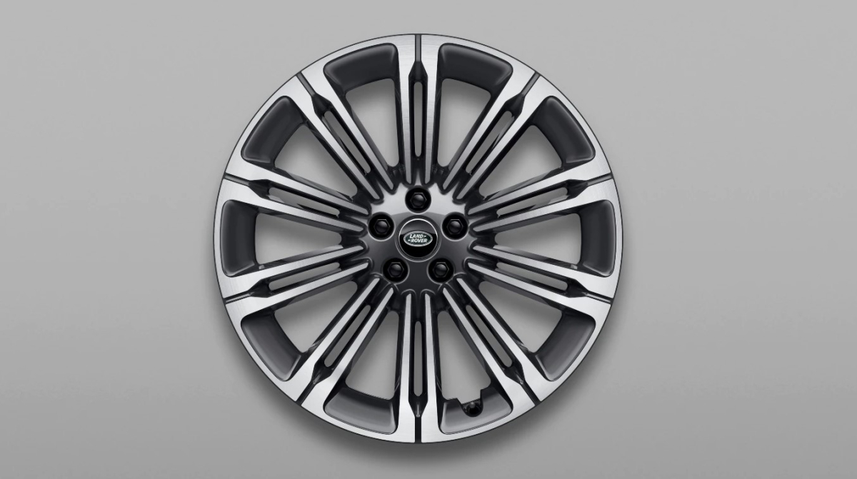 23&quot; Alloy Wheel, Style 1075, Diamond Turned Dark Grey
