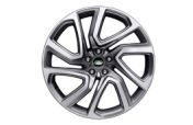 Alloy Wheel - 22" Style 5025, 5 split-spoke, Light Silver Diamond Turned finish