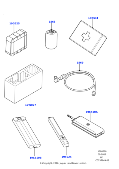 Range Rover Tyre Repair Kit Tray