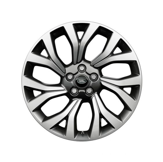 Alloy Wheel - 21" Style 7001, 7 split-spoke, Light Silver Diamond Turned finish