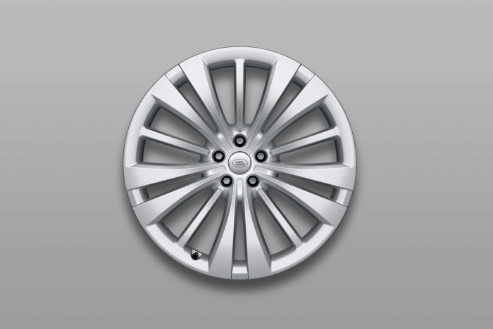 23" Alloy Wheel, Style 1074, 15-spoke Sparkle Silver